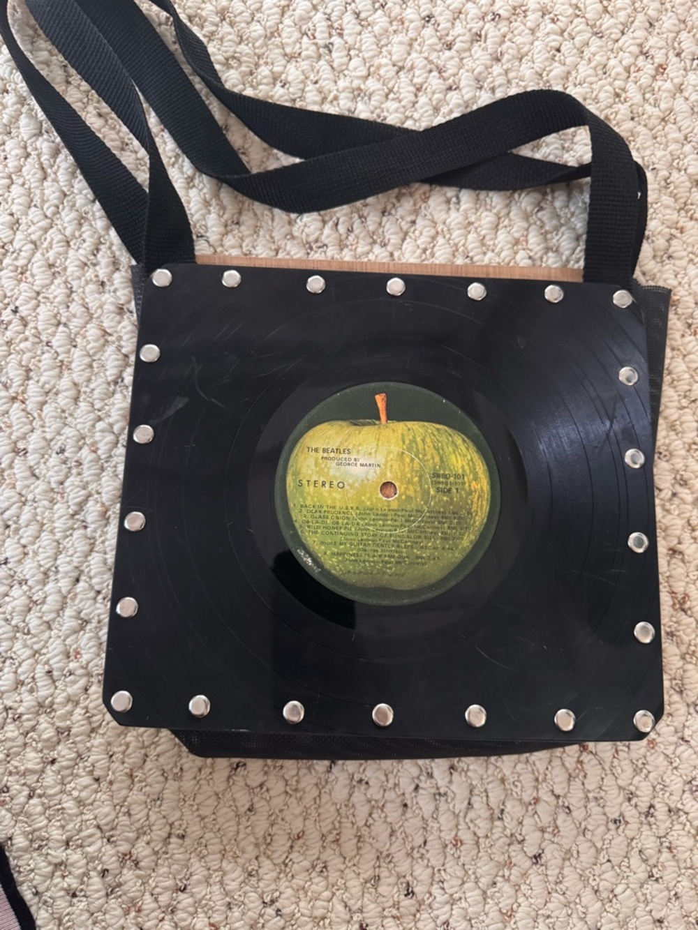 Rare Vintage Beatles Abbey Road Record Shoulder Bag - Picture 2 of 3